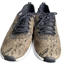 Jessica Simpson Sneakers Animal Print Summer Sz 8M Tan Black Slip On Athletics